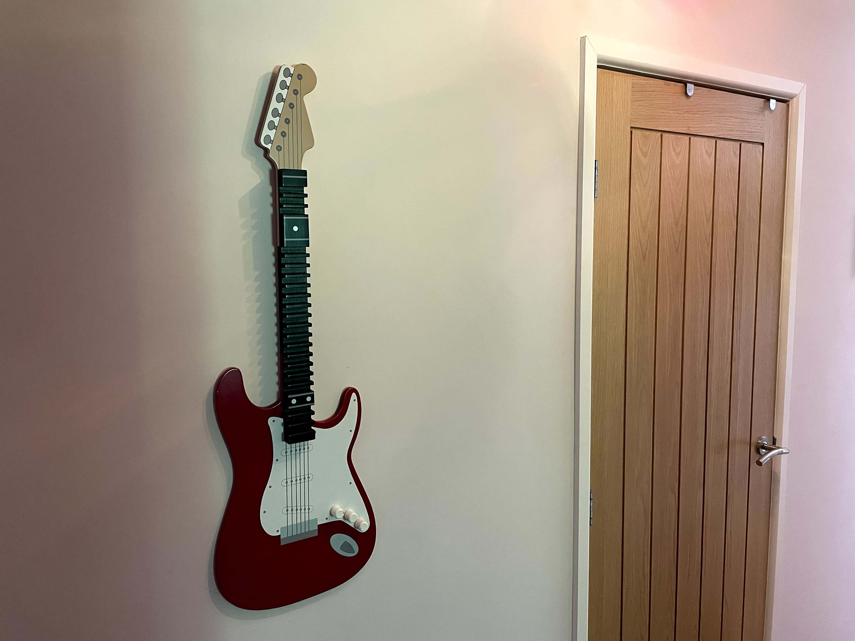 Red Guitar Shaped CD Storage Rack Wall Mounted Holds 21 Etsy
