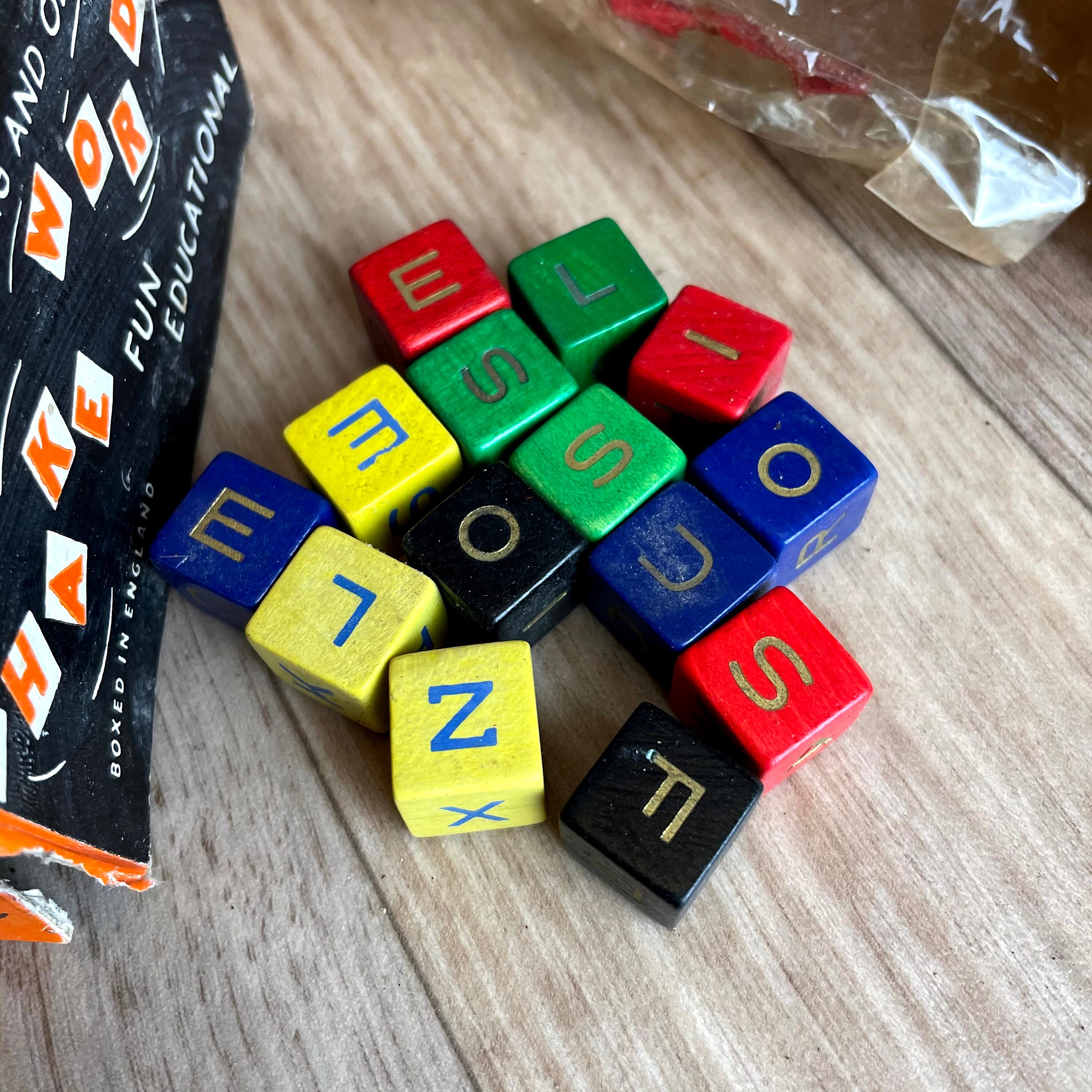 Vintage Shake Words Game Peter Pan Letter Dice Game Etsy