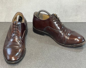 Samuel Windsor Brown Genuine Leather Formal Oxford Shoes UK 9 (READ DESCRIPTION)