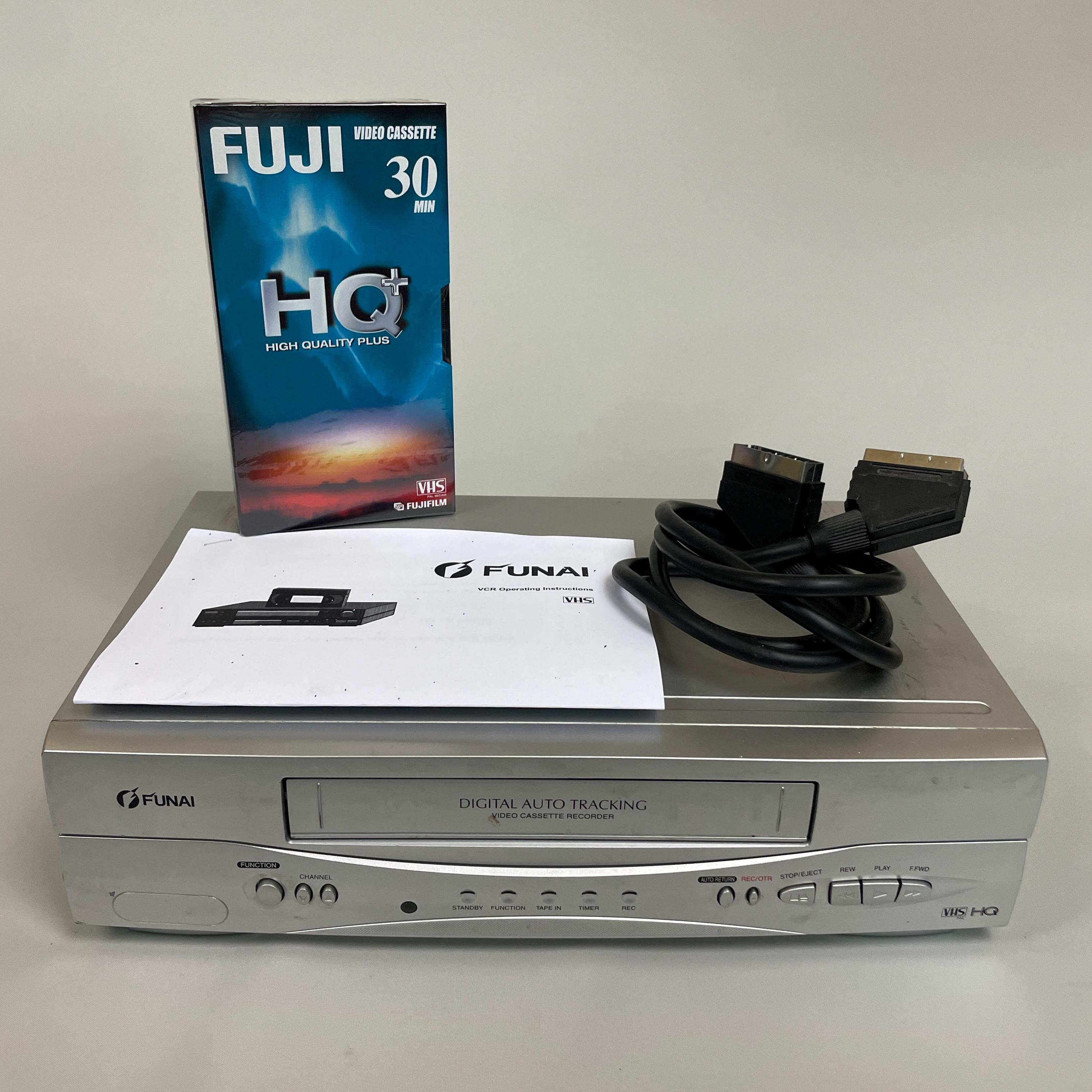 Funai Video Cassette Recorder VHS VCR Player + Cables | Fully