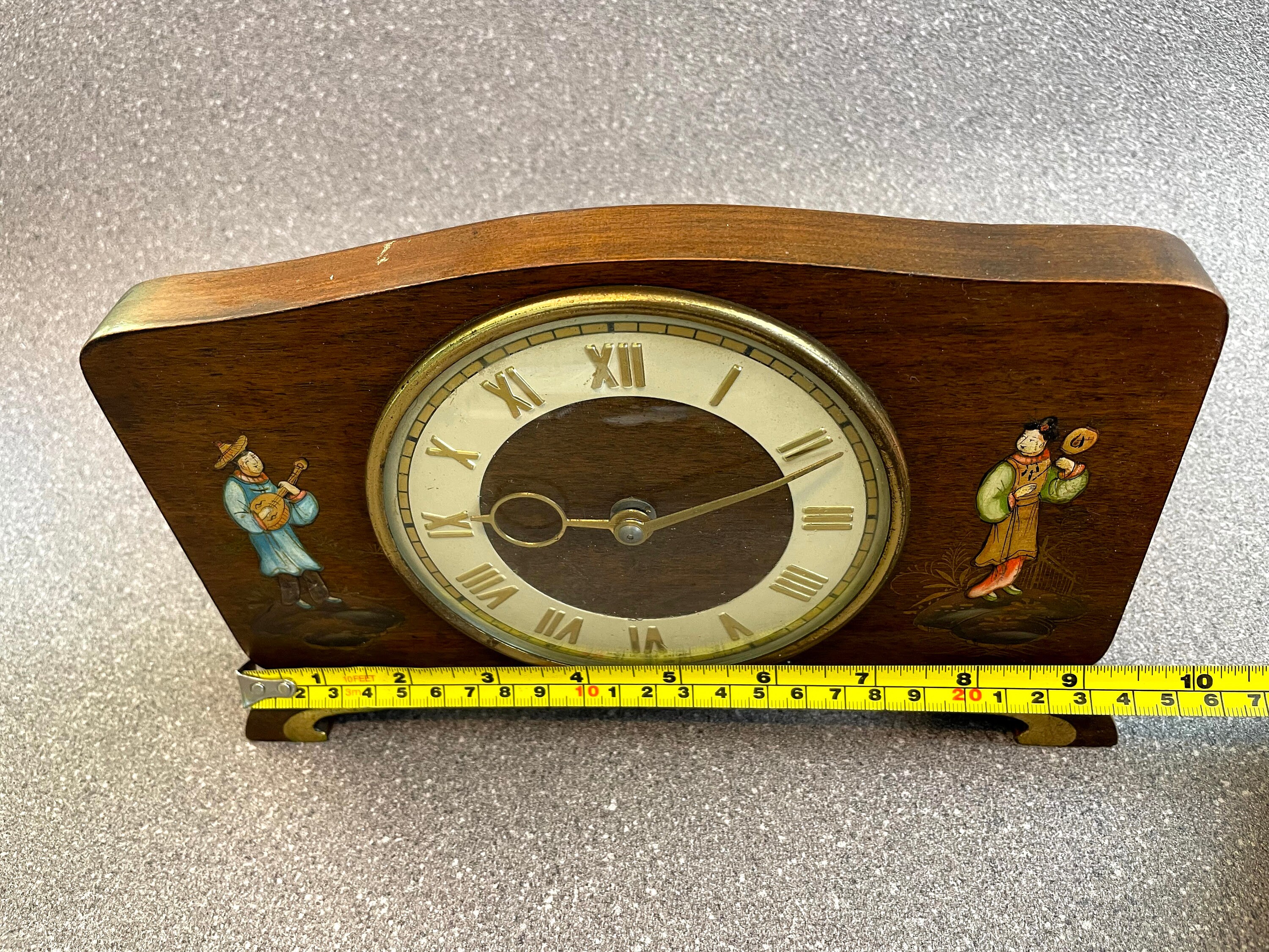 Vintage Wooden Mantel Clock Canham of London Tested Working Etsy
