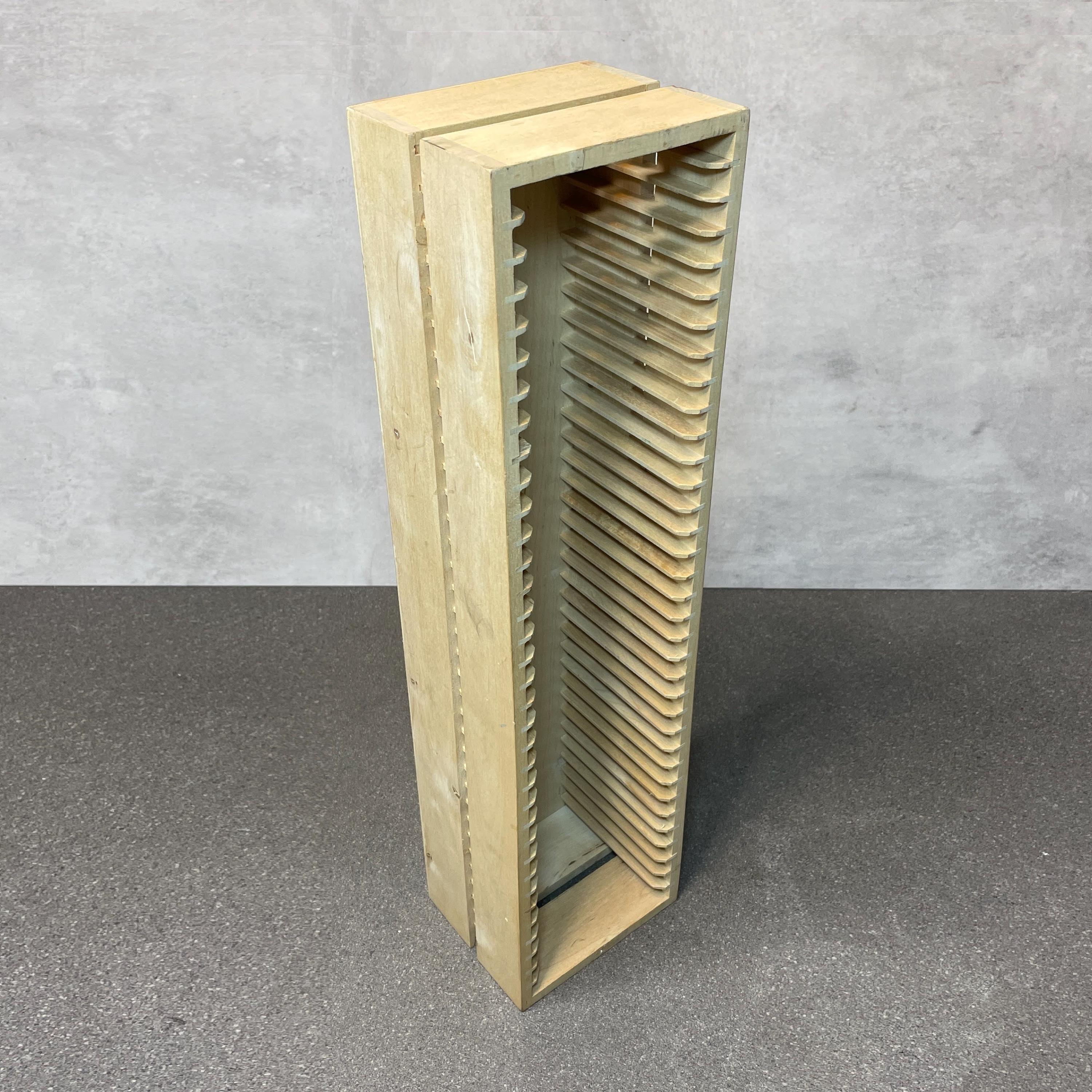 Ikea Boalt Wooden CD Storage Tower Rack | Stores 35 Cds | 59cm