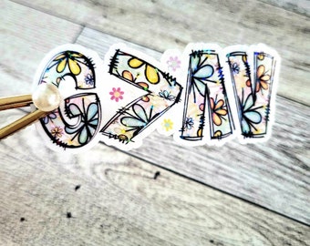 Floral "God is Greater" Sticker: Waterproof Sparkle Decal