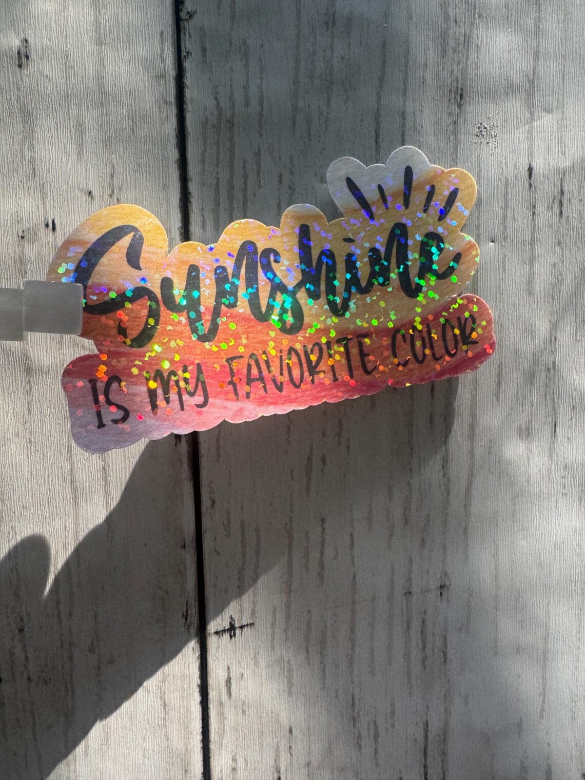 Sunshine Sticker Studio Sunshine Sticker, Waterproof Sticker, Sparkle Sticker - Etsy