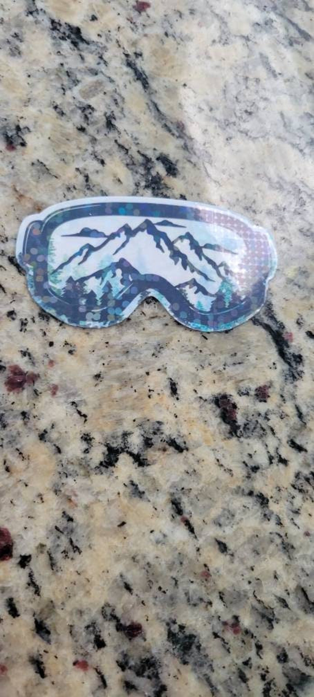 Snow Goggles Vinyl Sticker, Outdoor Sports Stickers, Ski Helmet Sticker