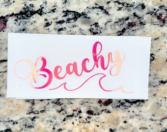 Holographic Beachy Wave Vinyl Decal