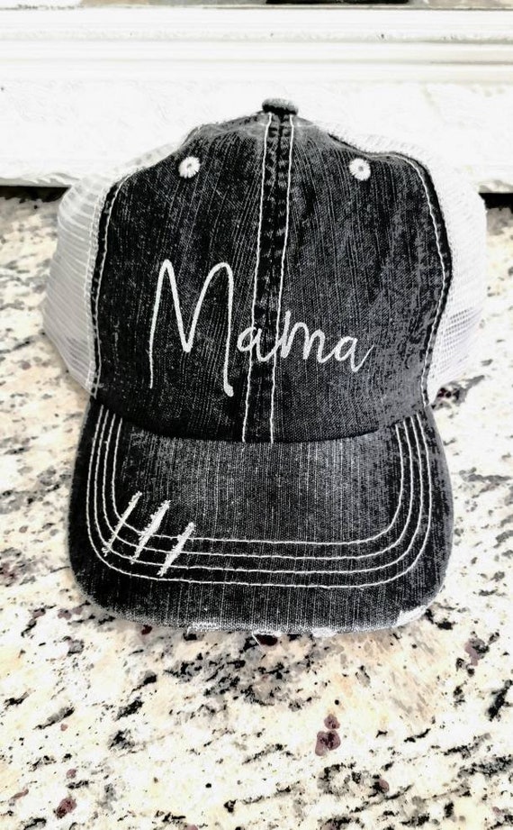 Monogram Ponytail Trucker Hat: Women display picture 1