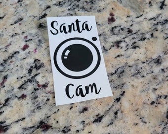 Santa Cam Decal: Christmas Ornament Decoration, Stocking Stuffer