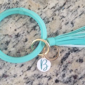 Mystery Wristlet keychain bangle, Monogram Keychain bangle, Surprise Monogram Keychain