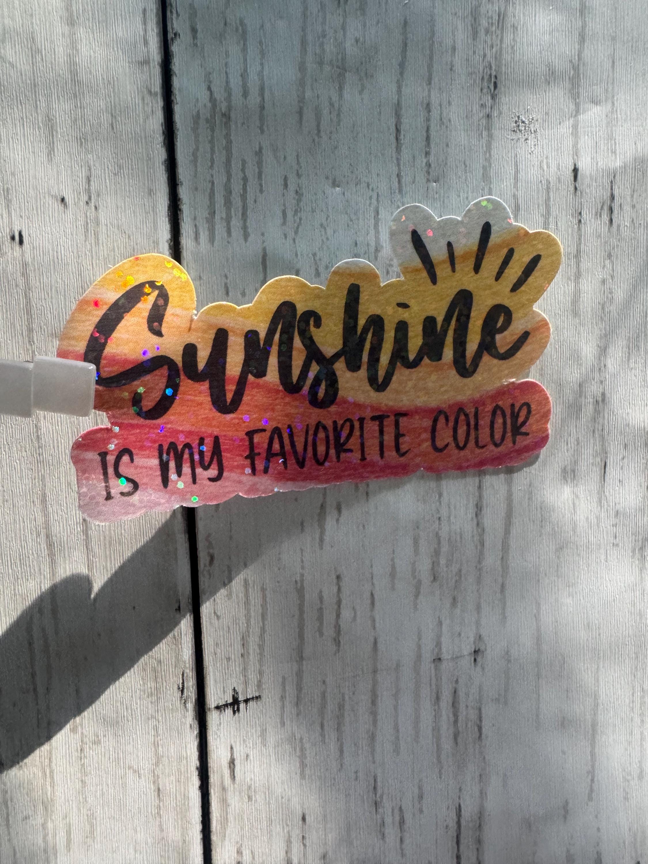 Sunshine Sticker Studio Sunshine Sticker, Waterproof Sticker, Sparkle Sticker - Etsy