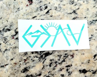 God Is Greater Than the Highs and Lows Car Decal | Laptop Decal | Christian Decal | Holographic Decal