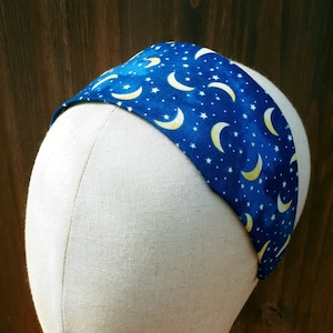 Bespoke Hairband - 100% Cotton - Cottagecore, Bohemian, Witch, Wiccan & Environmentally Friendly - Night Sky