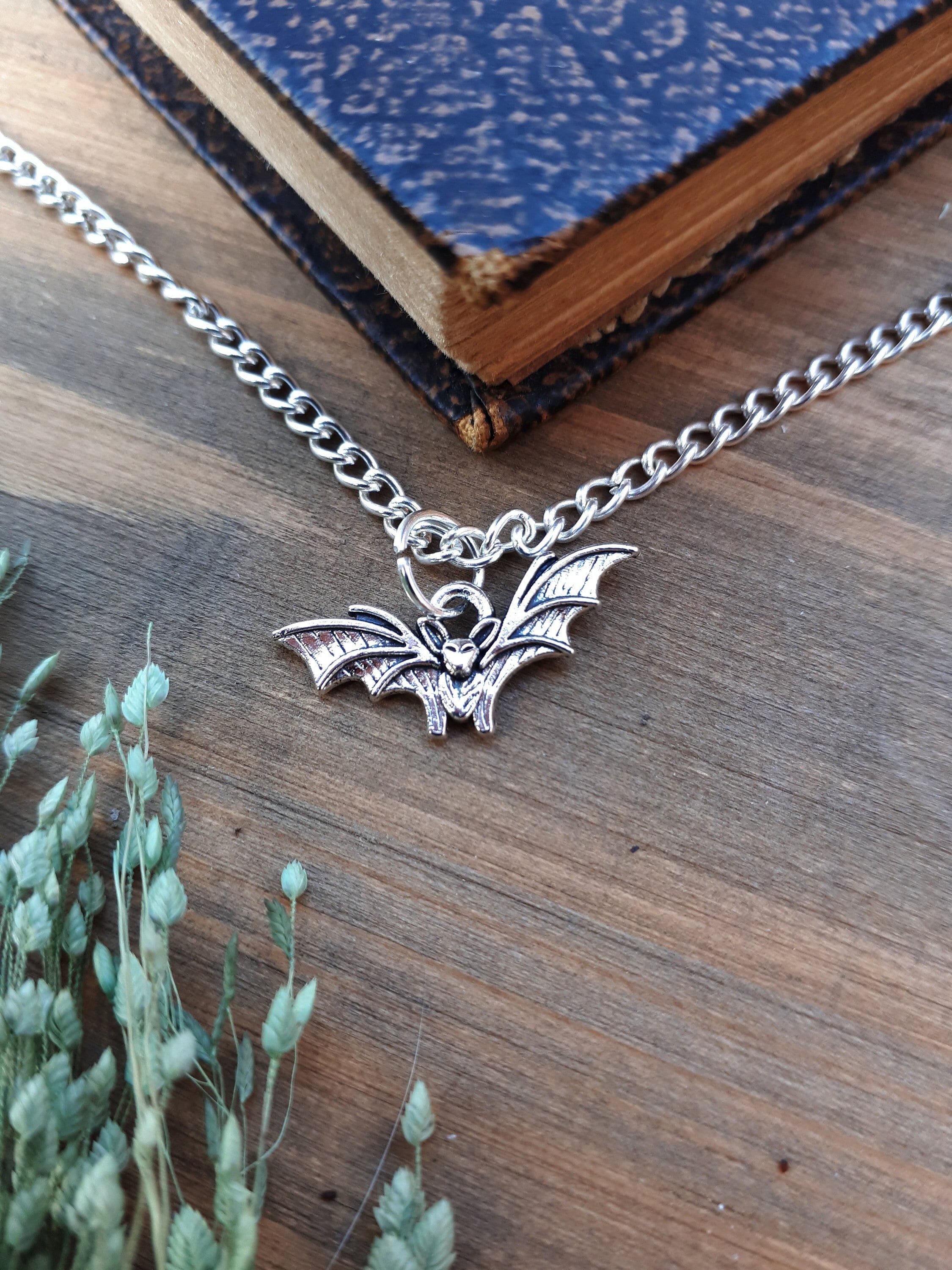 YAFEINI Pipistrello/musica/fenice/bussola/cardinale collana in argento