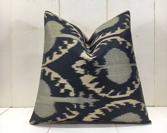 silk ikat pillow cover handwoven silk cushion decorative pilow modern pillow cover soft color accent pillows home decor home living 16x16