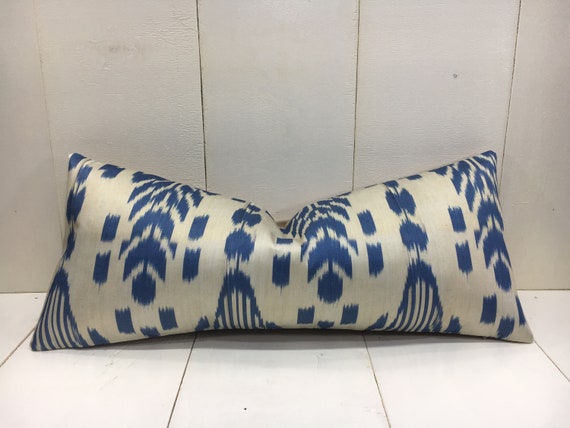 ikat pillow cover,10x24,handwoven,silk,cushion,decorative pilow,modern pillow cover,soft color,accent pillows,home decor,home living,silk