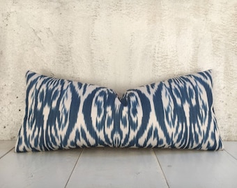 silk ikat pillow cover 10x24 handwoven silk cushion decorative pilow modern pillow cover soft color accent pillows home decor home living