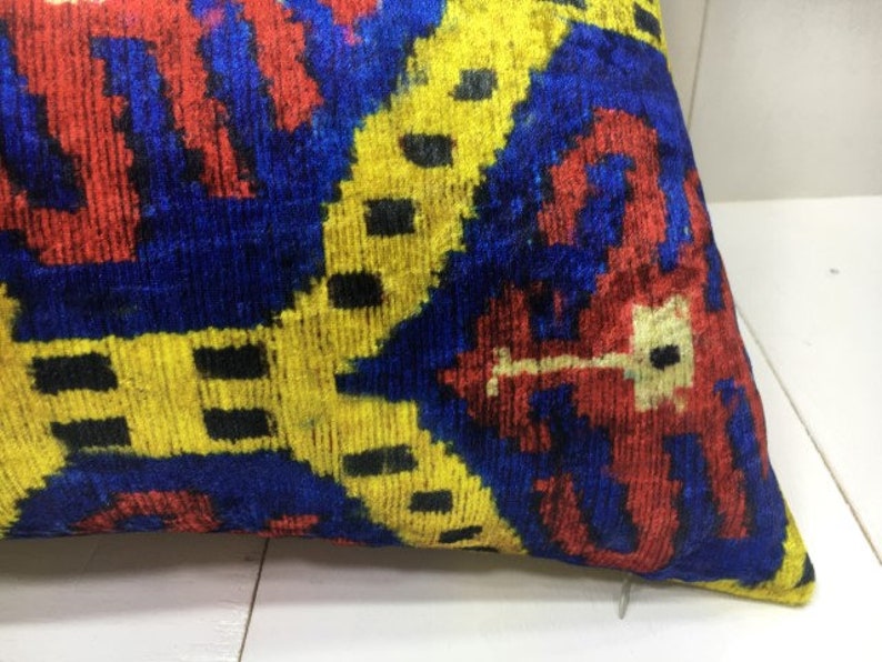 accent pillows home decor home living Velvet ikat pillow handwoven silk pillow 16x24 cushion cover beeding pillow decorative pilow