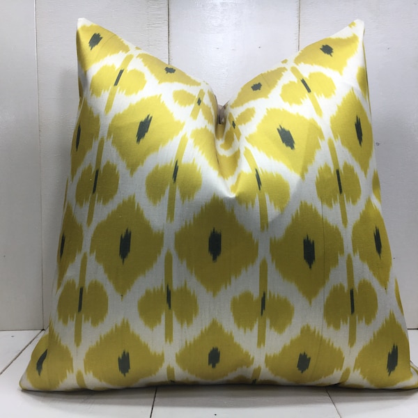Green Ikat Pillow Etsy