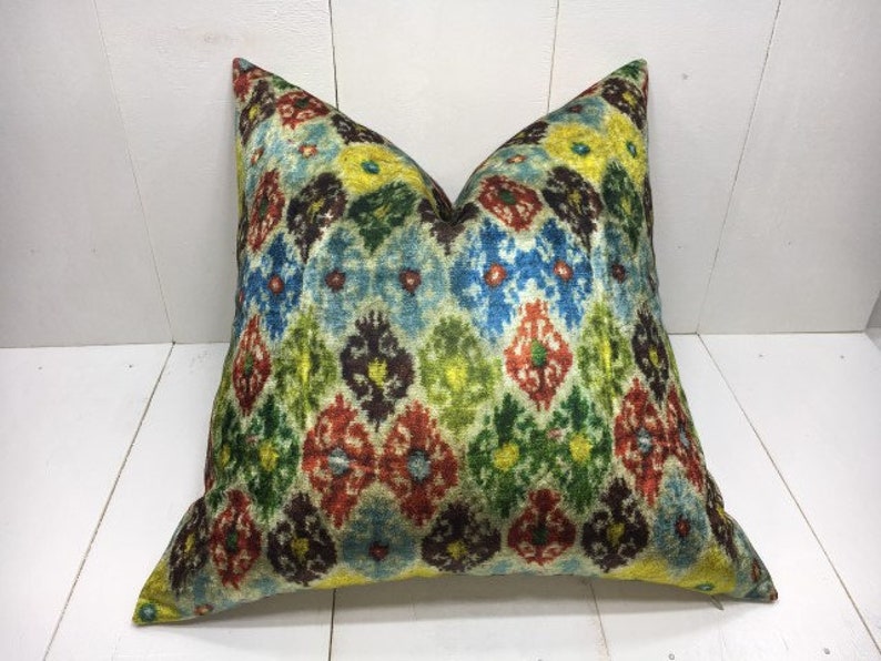 Velvet Pillow Cover 20x20 Handwoven Silk Pillow Cushion Etsy
