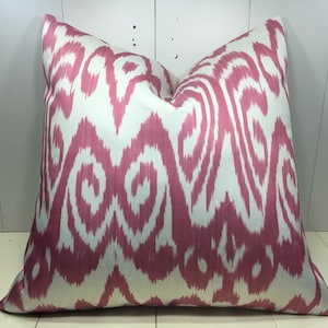 silk ikat pillow cover 24x24 handwoven silk cushion decorative pilow modern pillow cover soft color accent pillows home decor home living