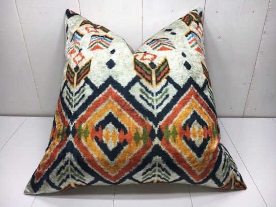 Seide Ikat Kissenbezug (60x60 cm) Handgewebtes Kissen