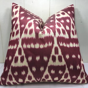 silk ikat pillow cover 24x24 handwoven silk cushion decorative pilow modern pillow cover soft color accent pillows home decor home living