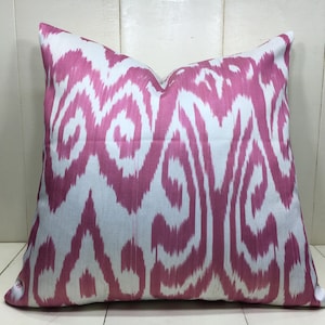 silk ikat pillow cover handwoven silk cushion decorative pilow modern pillow cover soft color accent pillows home decor home living 20x20