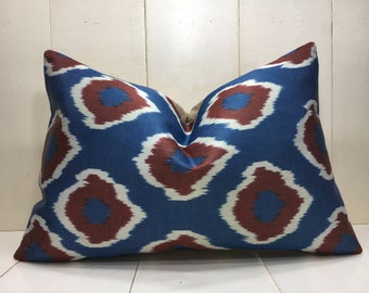 silk ikat pillow cover handwoven silk cushion decorative pilow modern pillow cover soft color accent pillows home decor home living 16x24