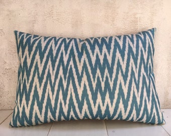 silk ikat pillow cover handwoven silk cushion decorative pilow modern pillow cover soft color accent pillows home decor home living 16x24