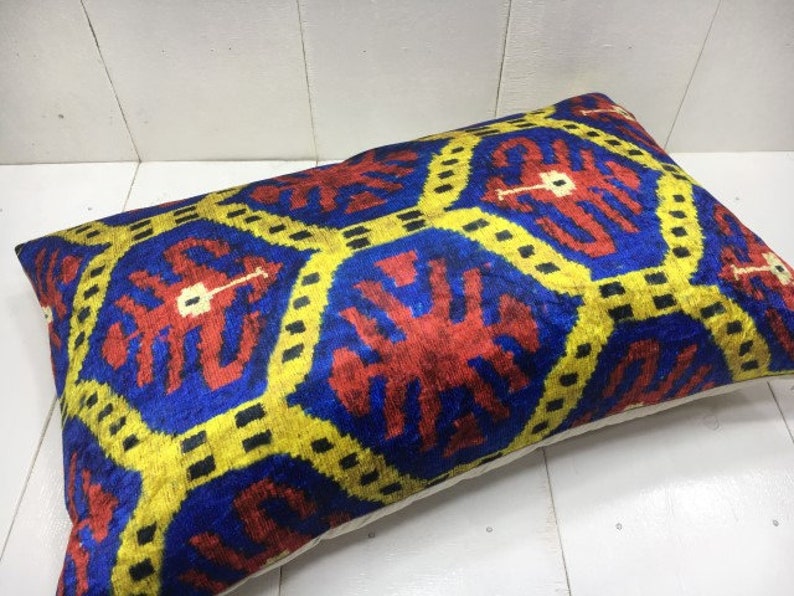 accent pillows home decor home living Velvet ikat pillow handwoven silk pillow 16x24 cushion cover beeding pillow decorative pilow