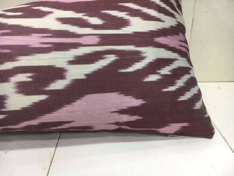 ikat pillow cover,10x24,handwoven,silk,cushion,decorative pilow,modern pillow cover,soft color,accent pillows,home decor,home living,silk