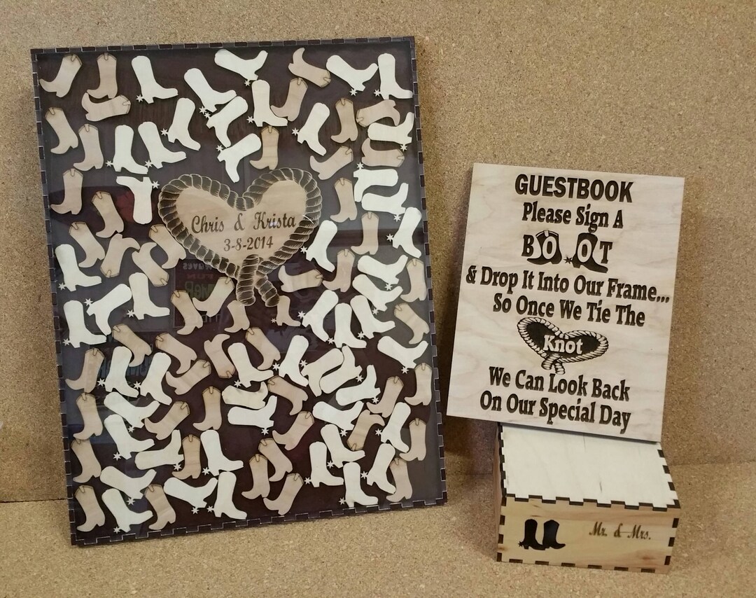Guest Book Rustic Wedding Guest Book Alternative Western Guestbook