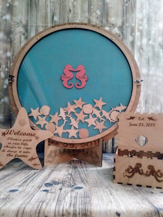 Guest Book Alternative Beach Wedding Guest Book Frame Etsy