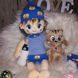 7. SET 12x bambola bimbo 13x18 ITH nel telaio + pannolino fazzoletto biberon nuvola peluche 37 file da ricamo
