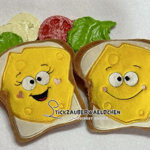 10 x cheese bread toast in the hoop ith 5x7&quot; digital embroidery design file