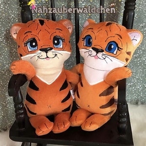 SET file ricamo 6x TIGRE ITH 13 x 18 nel telaio 5x7 disegno ricamo digitale tigre