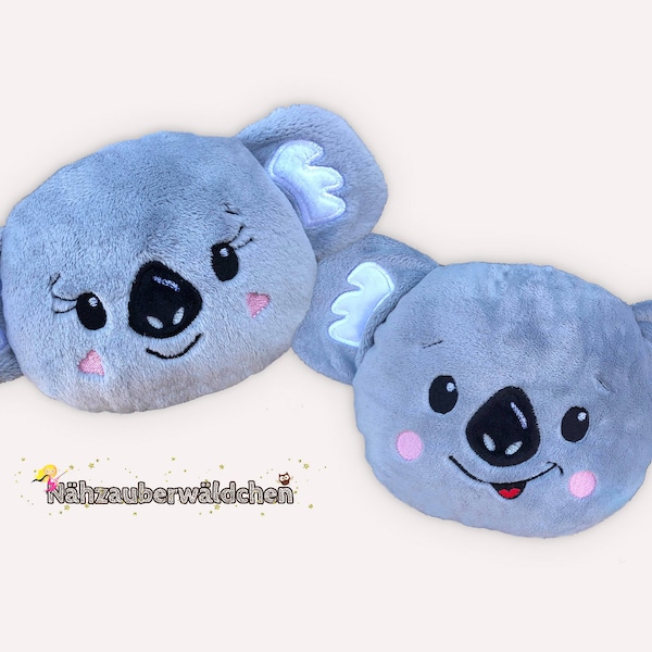 10x fichier de broderie KOALA tête coussin chauffant coussin froid coolpack hotpack ITH 13 x 18 cm dans le cerceau 5x7" KOALA motif de broderie numérique