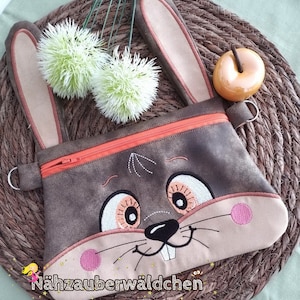 14x Stickdatei HASE Tasche Tier ITH 13x18 14x20 Ostern, easter bunny rabbit hare bag in the hoop 5x7" digital embroidery design