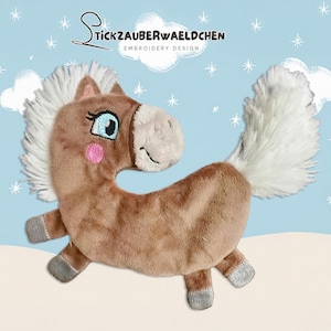 6x embroidery file pony horse ITH 13 x 18 in the hoop 5x7 horse pony stuffie digital embroidery design cuddly toy