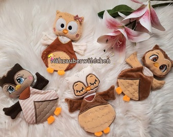 11 designs, digital embroidery file OWL comforter 5x7" in the hoop ith, includes 11 designs