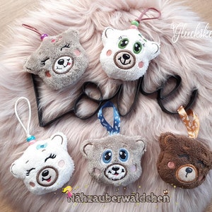 5 x digital embroidery design teddy bear in the hoop ith 4x4&quot; digital embroidery design