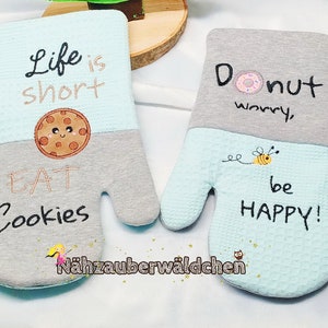 2x embroidery file oven glove pot glove baking glove pot holder ITH 20 x 36 cm in the hoop oven mitts gloves digital embroidery design 8x13