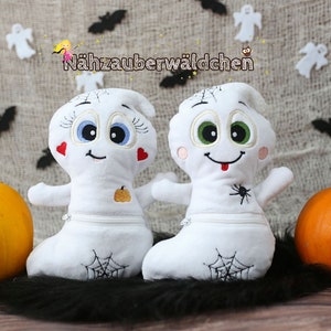 file di ricamo 20x GHOST fantasma amico segreto mangiatore di dolore ITH 13x18 fantasma nel telaio 5x7" ricamo digitale stuffie softie