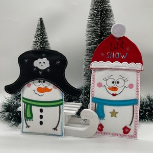 12x embroidery file chocolate cover snowman gift gift wrapping chocolate Christmas winter birthday thank you ITH 13 x 18 cm 5x7&quot; the hoop