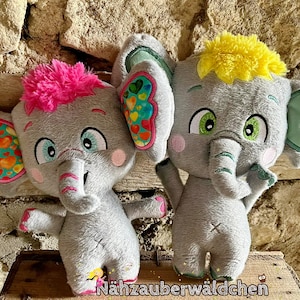 12x file di ricamo ELEFANTE ITH 16 x 26 nel telaio 6x10" disegno di ricamo digitale elefante softie stuffie