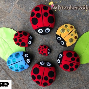 LADYBUG digital embroidery design all sizes with freebie leaf in the hoop ith digital embroidery design