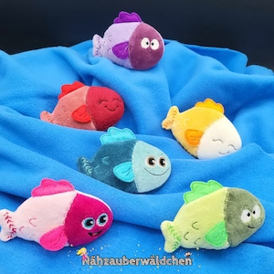 6x file da ricamo pesce ciondolo pesce rosso peluche TH 10x10, ciondolo pesce peluche tenero in cerchio 4x4 disegno da ricamo