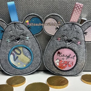 8 x file da ricamo mouse riempitivo oggetto borsa confezione di caramelle custodia leggera confezione regalo San Valentino ITH 13x18