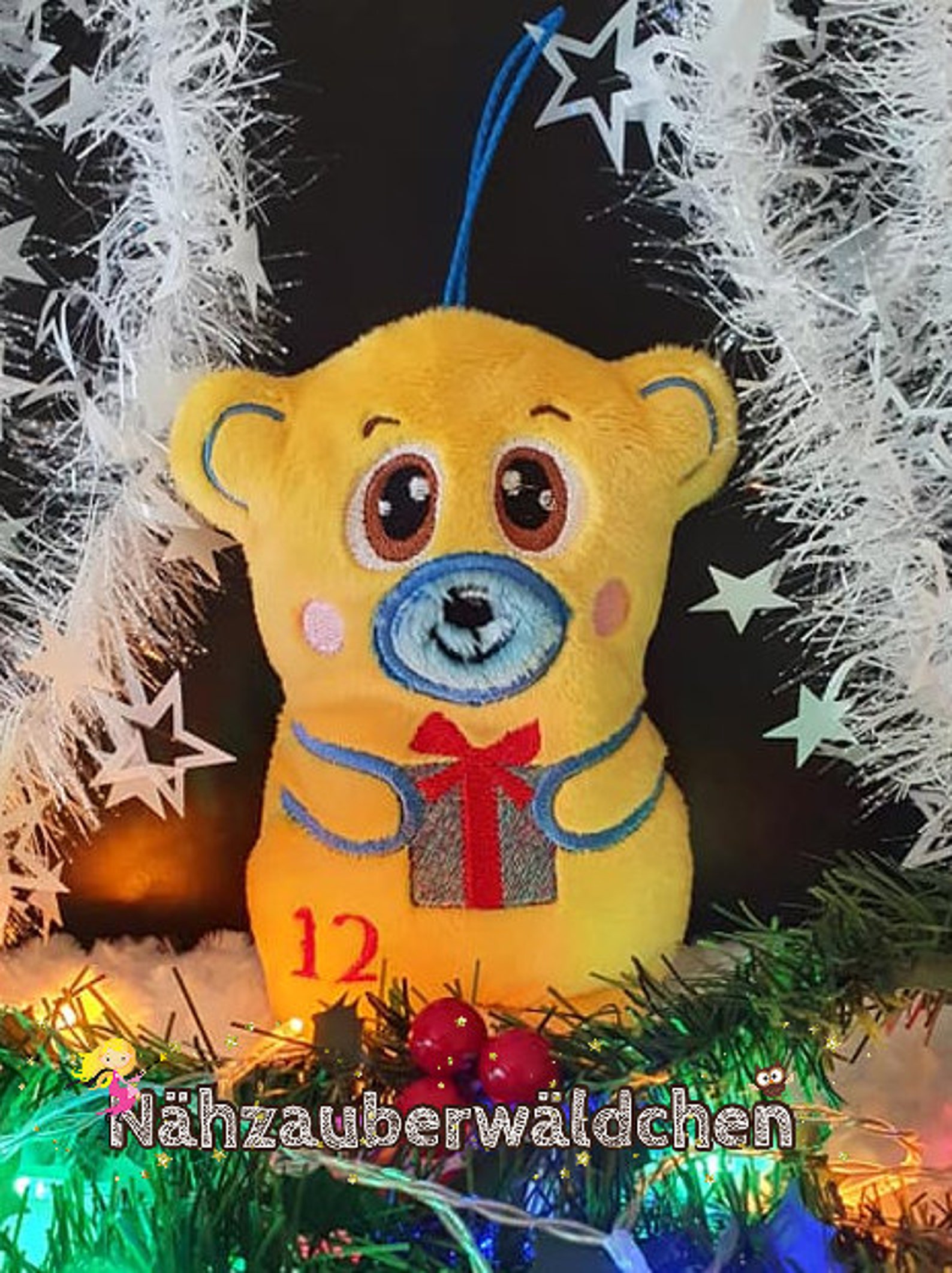 Trudi 51212 – Schwarzer Bär Weihnachtsfigur, Süße Dekoration Für Die Feiertage