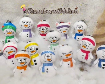 Archivo de bordado 18x muñeco de nieve con sombreros colgante de sombrero nieve de invierno ITH 10x10